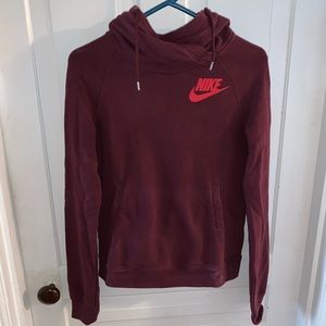Maroon Nike Cowl-Neck Hoodie